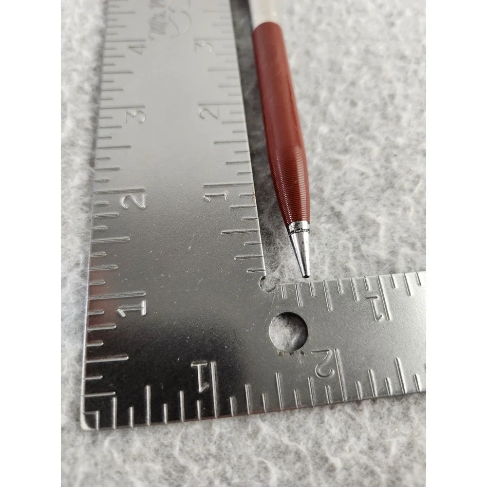 Vintage Parker Mechanical Pencil Red Silver Ribbed Textured Writing Utensil